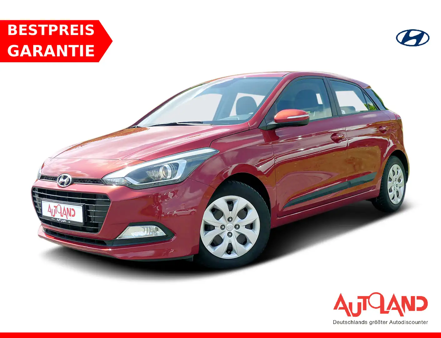 Hyundai i20 1.0 Trend Sitzheizung Klimaaut. PDC Tempomat Rojo - 1