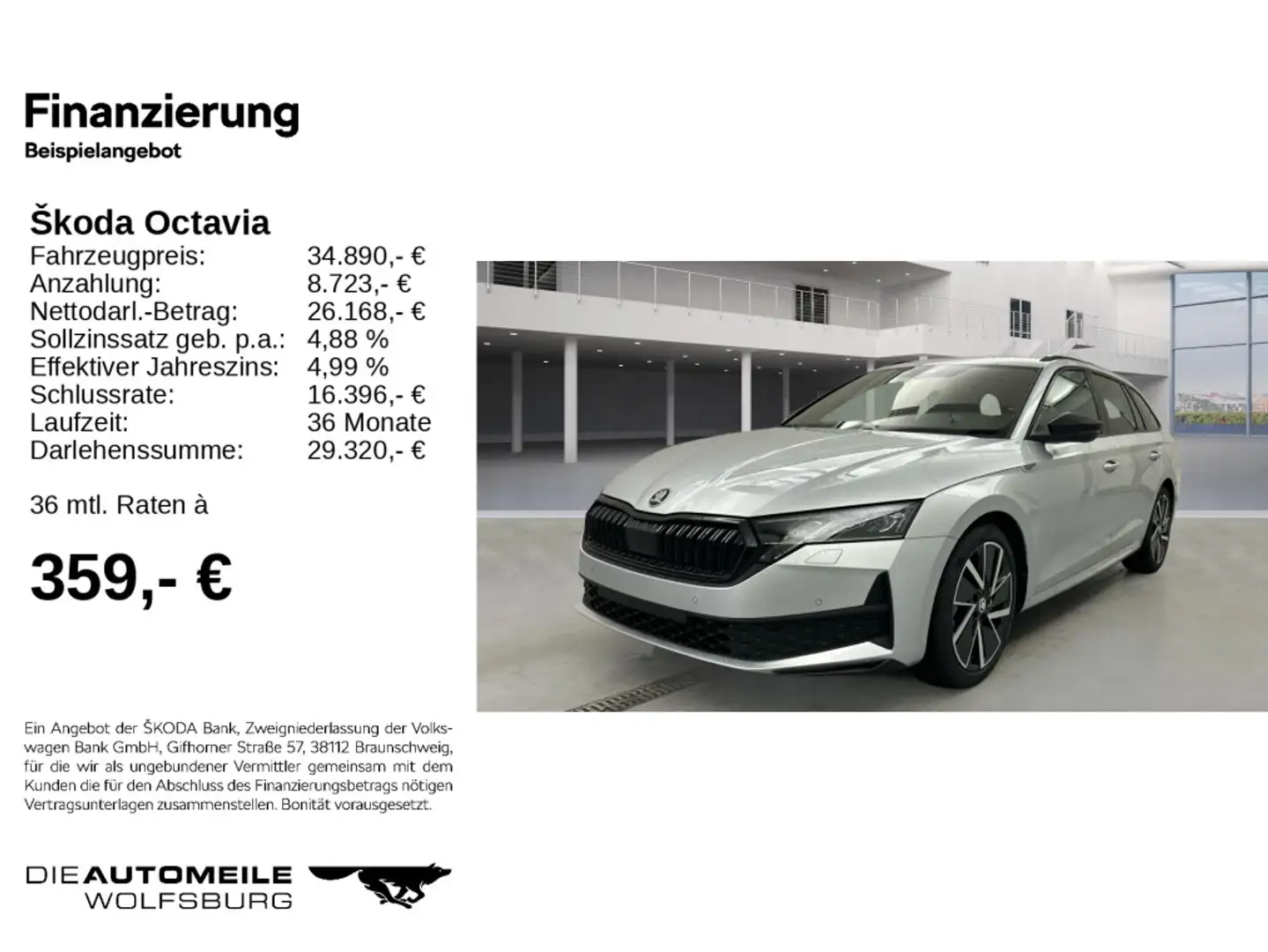 Skoda Octavia 4 IV Combi 2.0 TDI DSG Sportline AHK/NAV Argento - 2