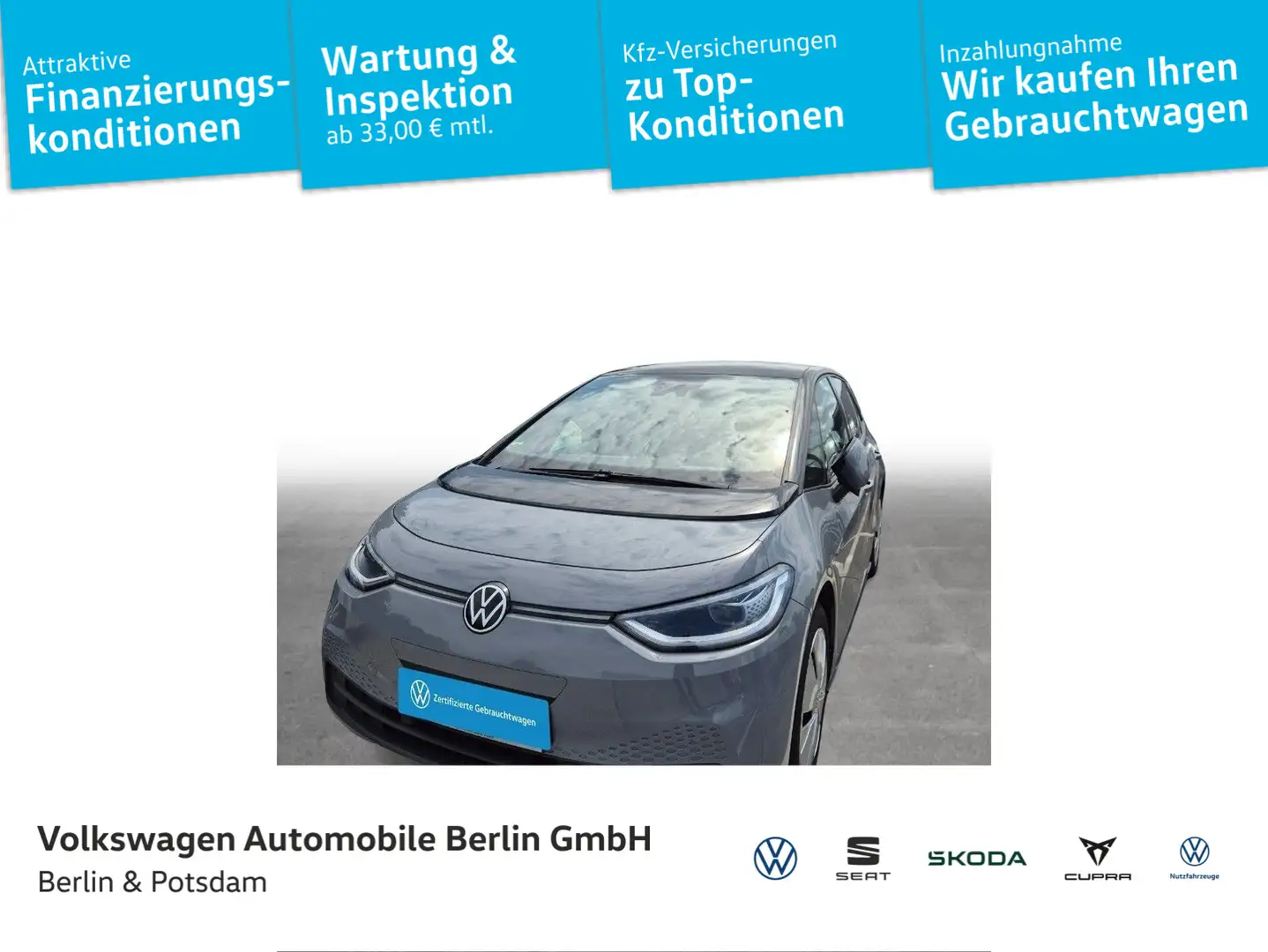 Volkswagen ID.3 Pro Performance Max Autom. LED Navi Pano Grau - 1