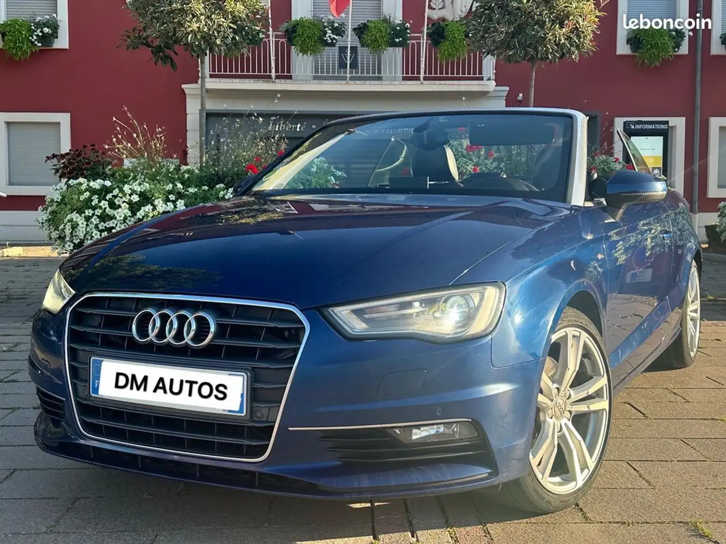 Audi A3 cabriolet s line 2.0 tdi 184ch Bleu - 1