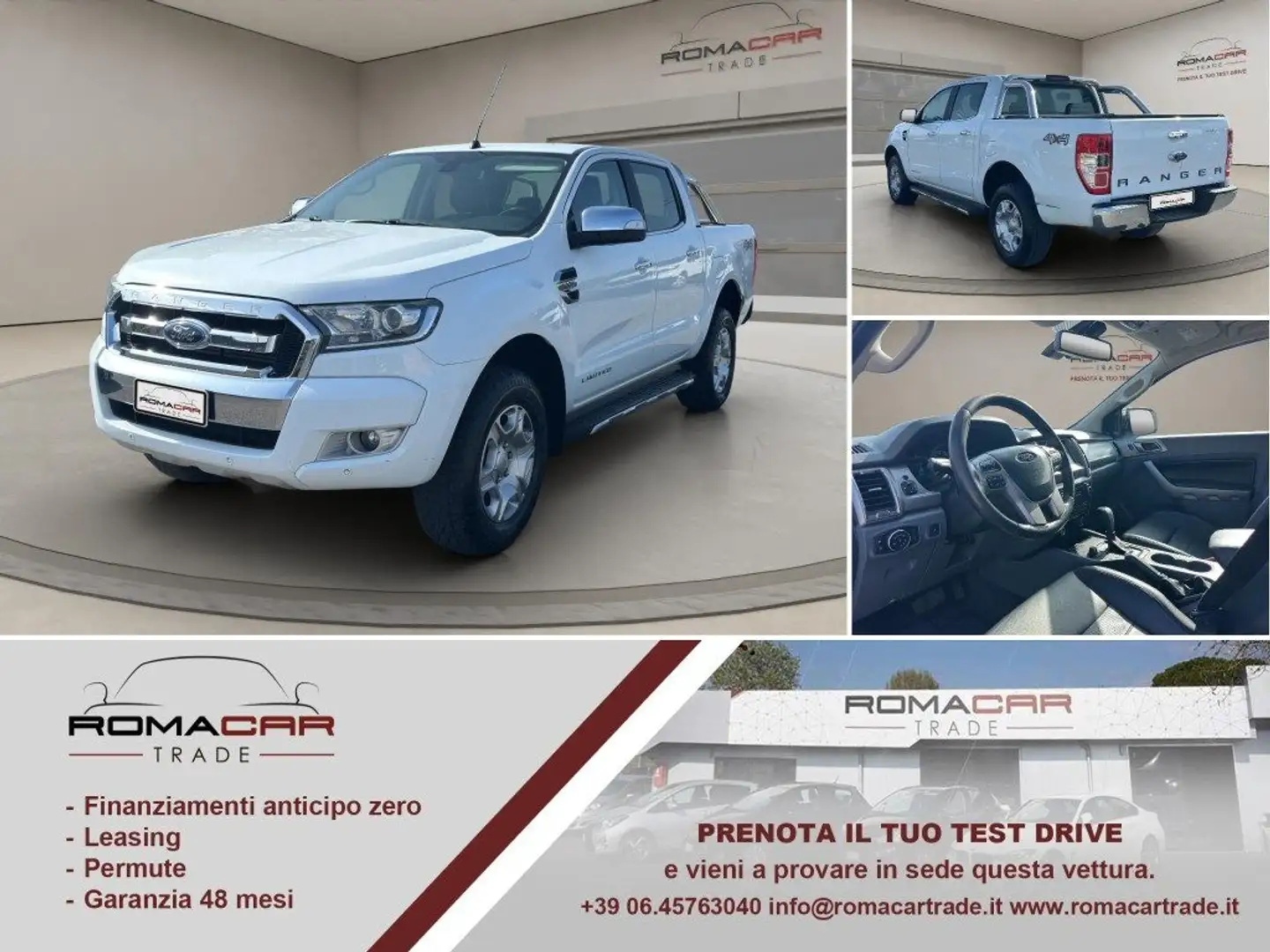 Ford Ranger 2.2 TDCi aut. DC Limited 5pt. Blanc - 1