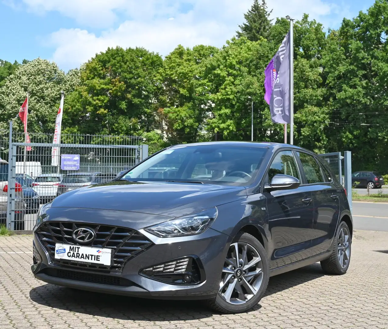 Hyundai i30 1.0 T-GDI  Mild-Hybrid 1.Hd Cam PDC CarPlay Gris - 1