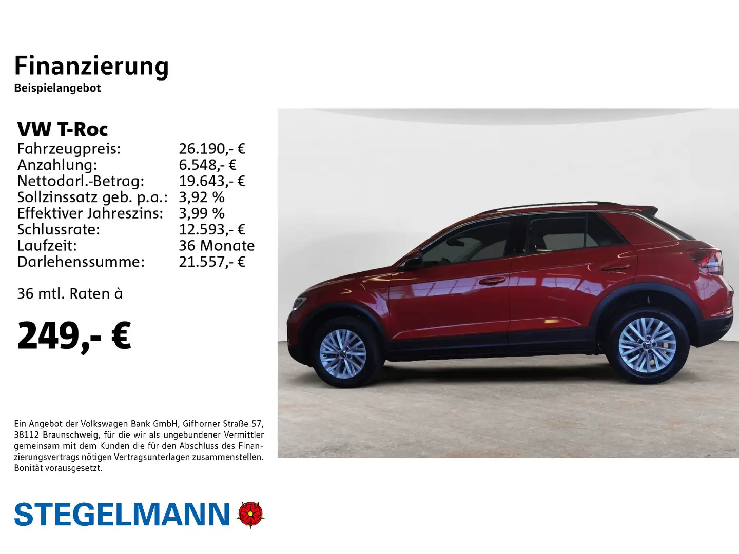 Volkswagen T-Roc 1.5 TSI Facelift Life *LED*Navi*Kamera*+3J Rot - 2