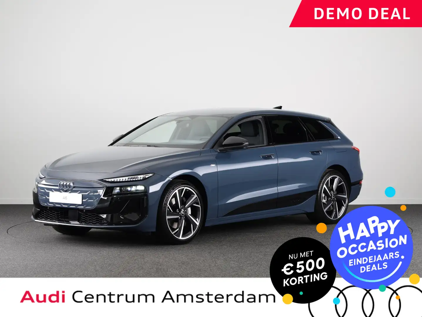 Audi A6 e-tron Avant S edition performance 100 kWh 367pk | Matrix Blauw - 1