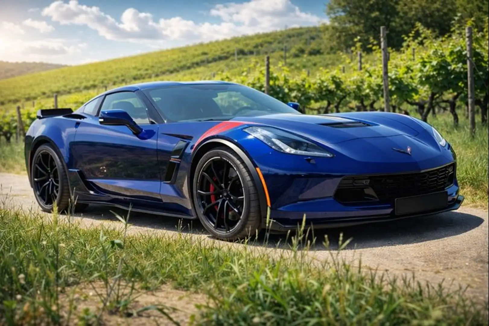 Corvette C7 Grand Sport Competition Targa -EUROPAMODELL- UNFALLFREI - Azul - 2