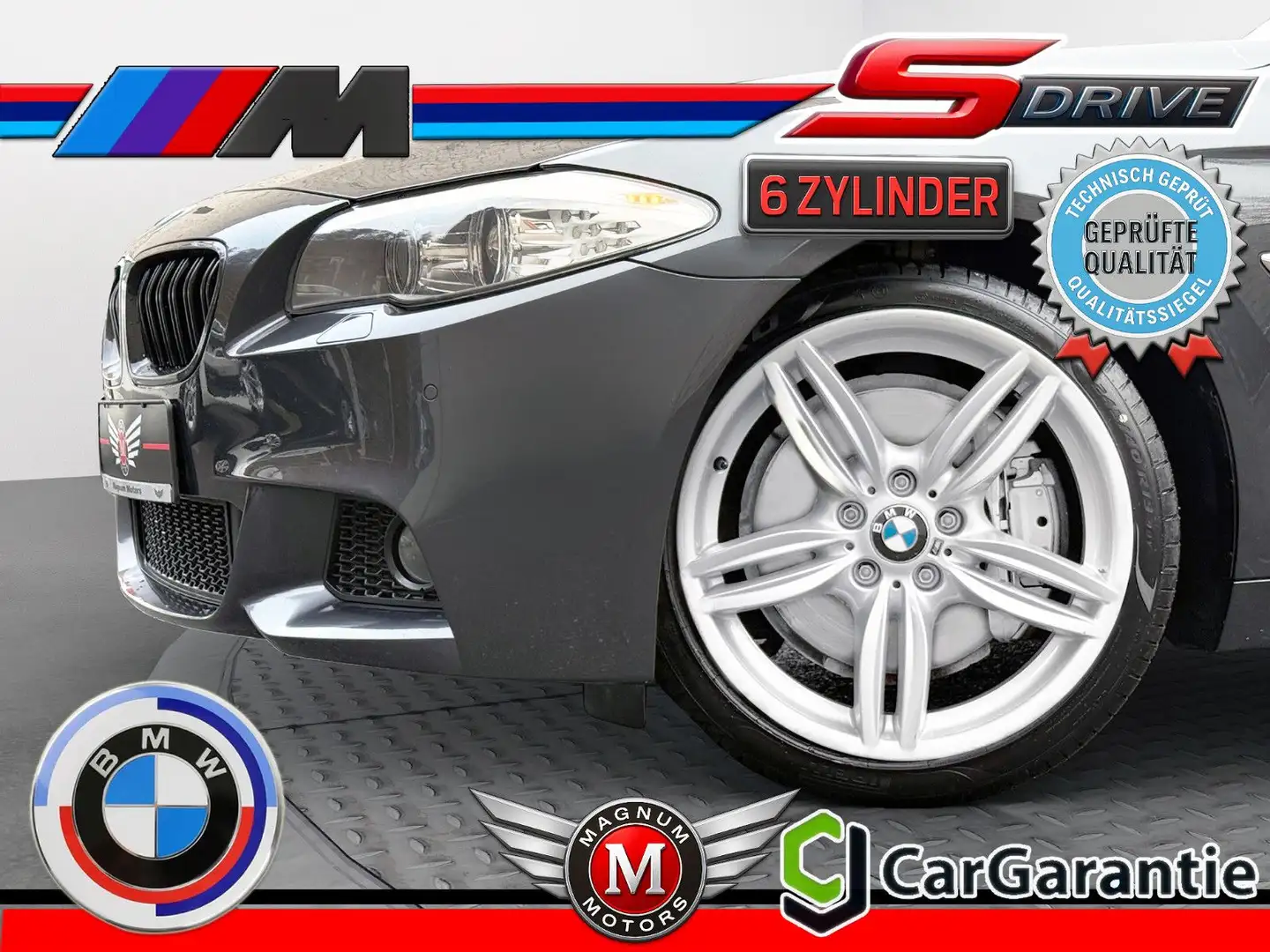BMW 525 d M SPORT *Aut.*Navi Pro.*Leder*Bi-Xenon*AHK* Gris - 1