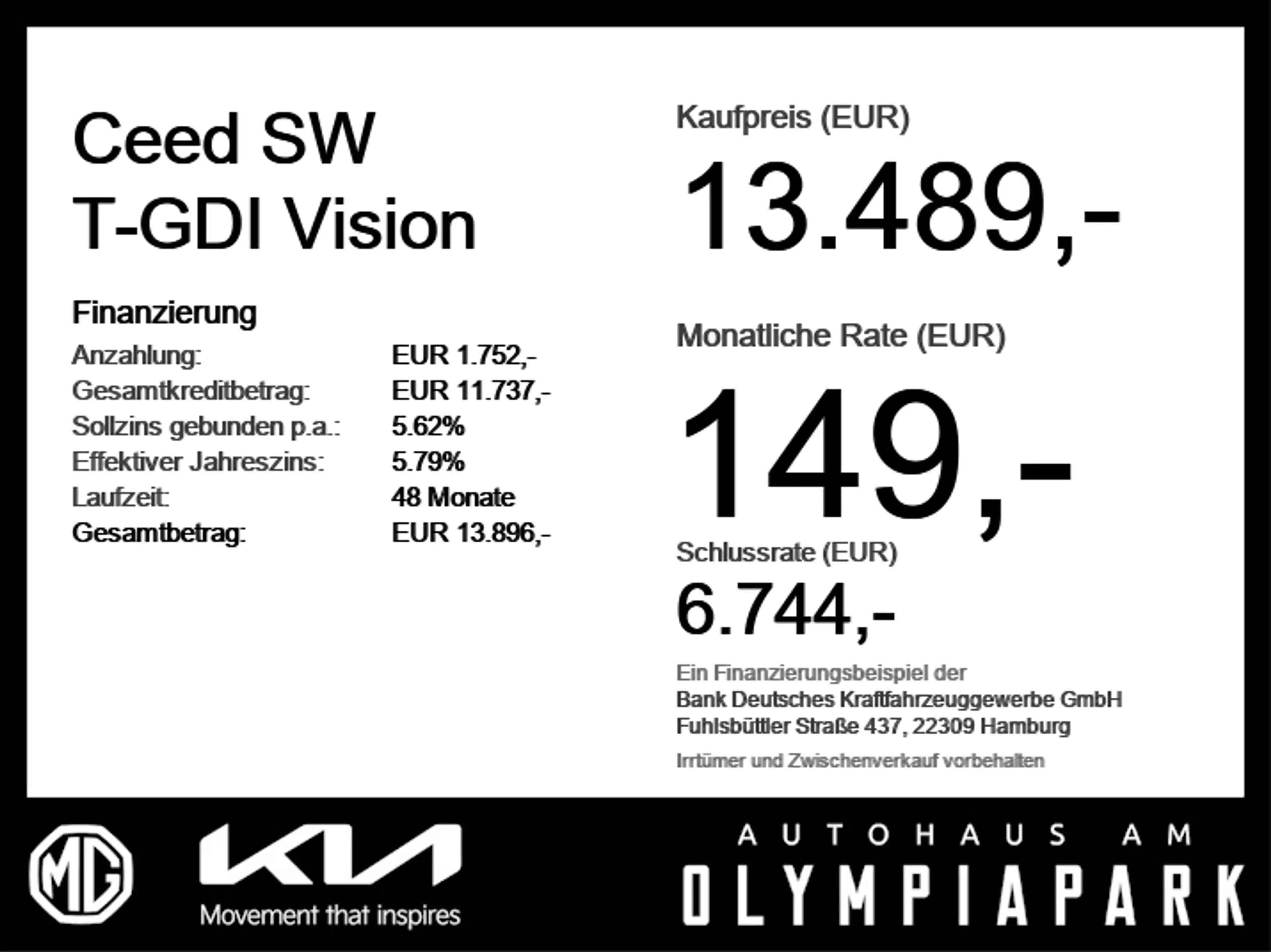 Kia Ceed SW / cee'd SW Ceed Sportswagon 1.4 T-GDI Vision Navi SHZ Kam. — photo 6