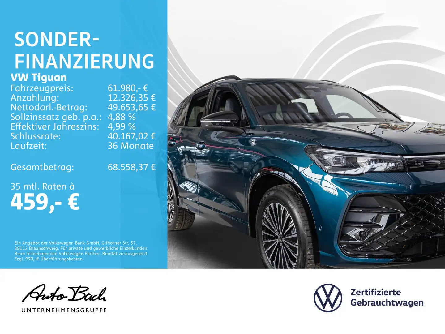 Volkswagen Tiguan 2.0 TDI "R-Line" 4M DSG Navi LED Standhzg Blau - 2