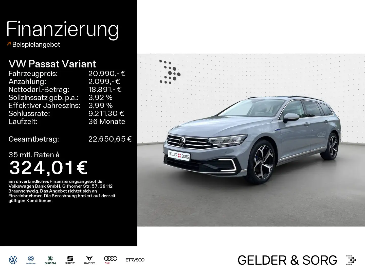 Volkswagen Passat Variant GTE 18Z*LED*AHK*Pano*RFK*Digital Grau - 1