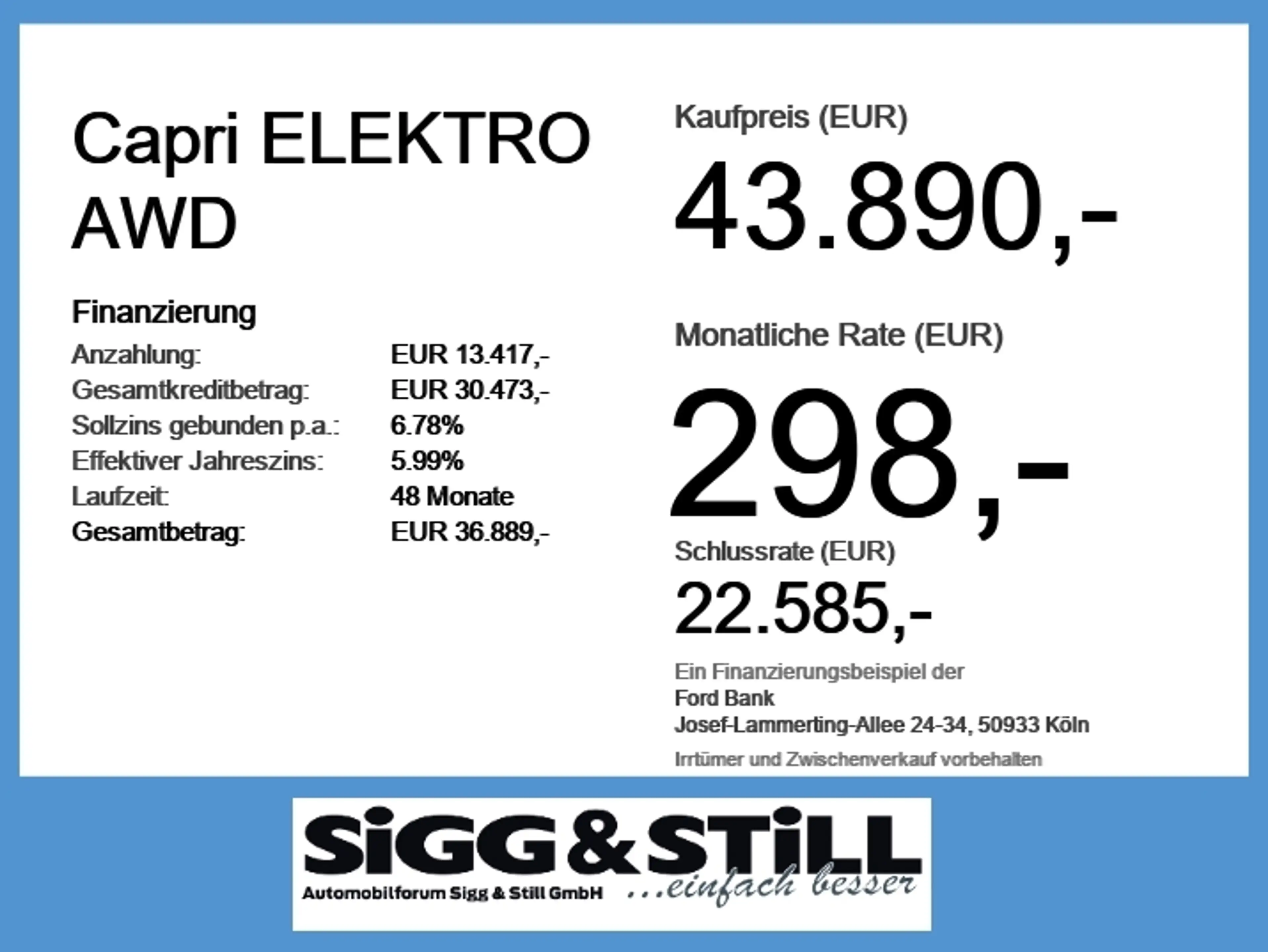 Ford Capri ELEKTRO AWD NAV*360°*IACC*HUD*LED*EL-KLAPPE — photo 6