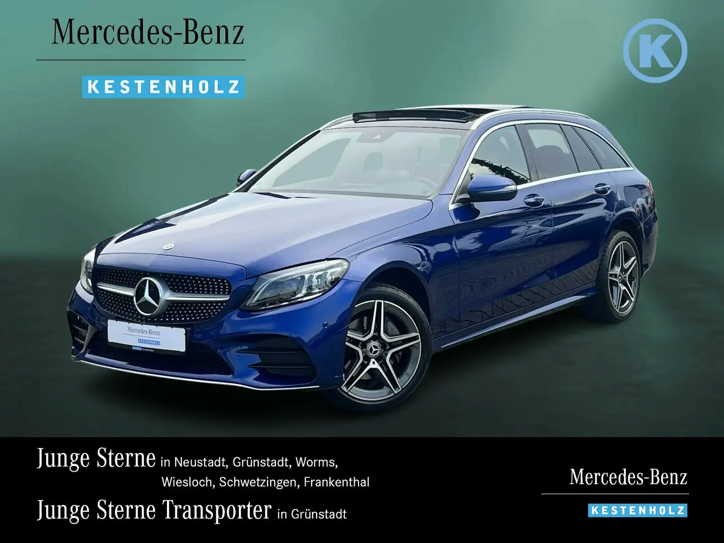 Mercedes-Benz C 200 C 200 4M T AMG+DISTRO+PANO+KAM+MLED+AMBI+EASYP Bleu - 1