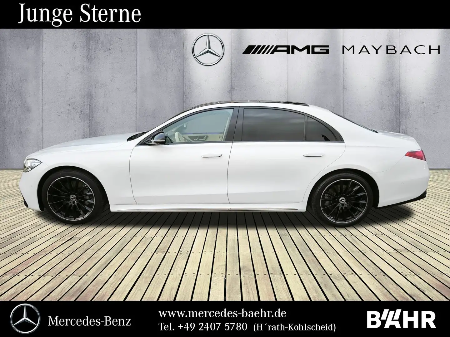 Mercedes-Benz S 450 S 450 d 4M lang AMG+Night/Pano/Burmester3D/360° Bianco - 2