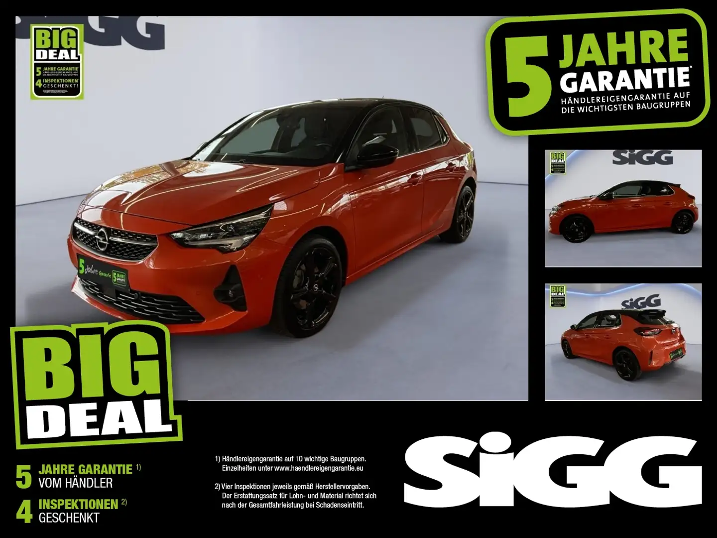 Opel Corsa F 1.2 Turbo Ultimate  Alcant. Kam. LED Navi Orange - 1