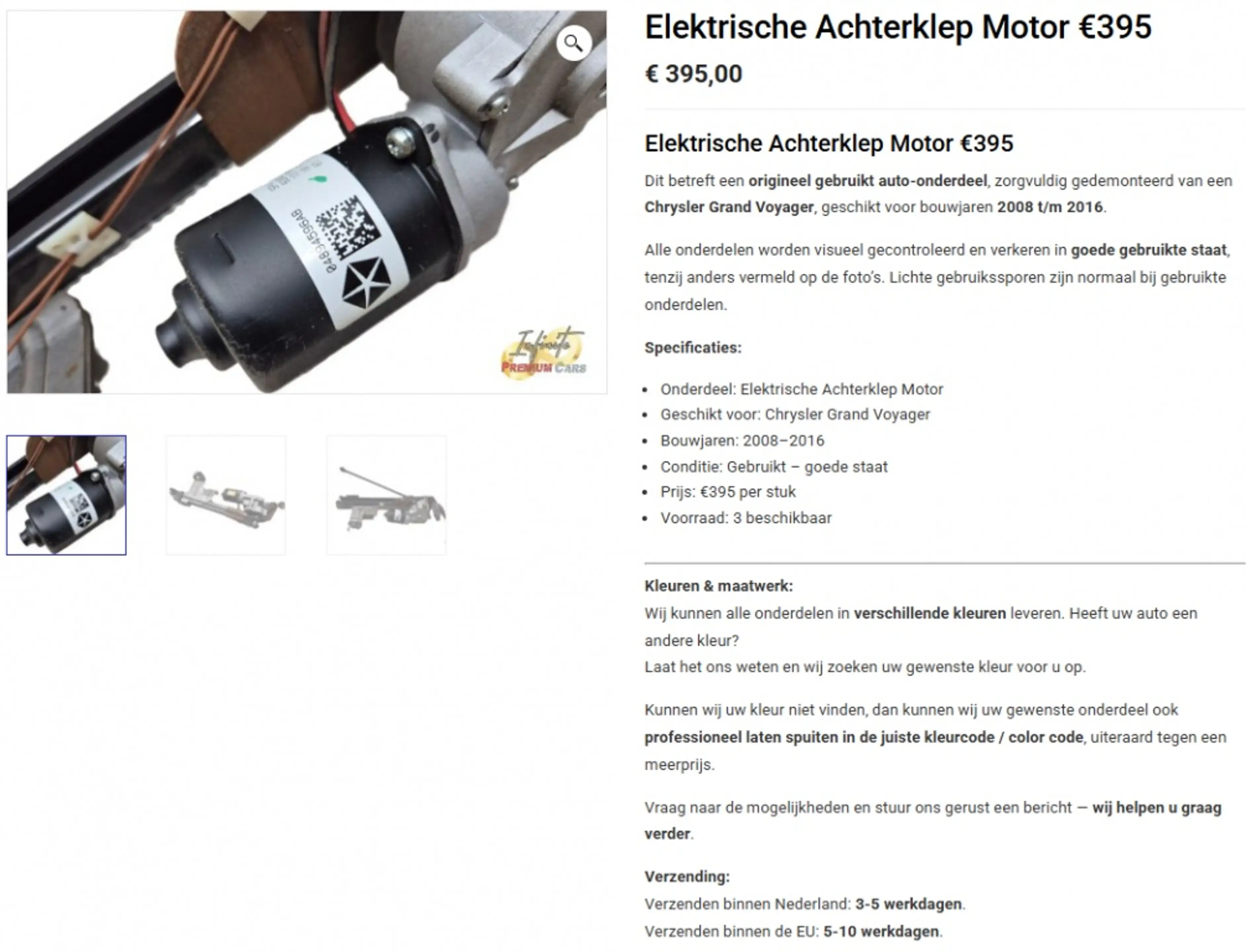 Chrysler Grand Voyager USA ONDERDELEN/PARTS-ALLE ONDERDELEN LEVERBAAR — photo 8