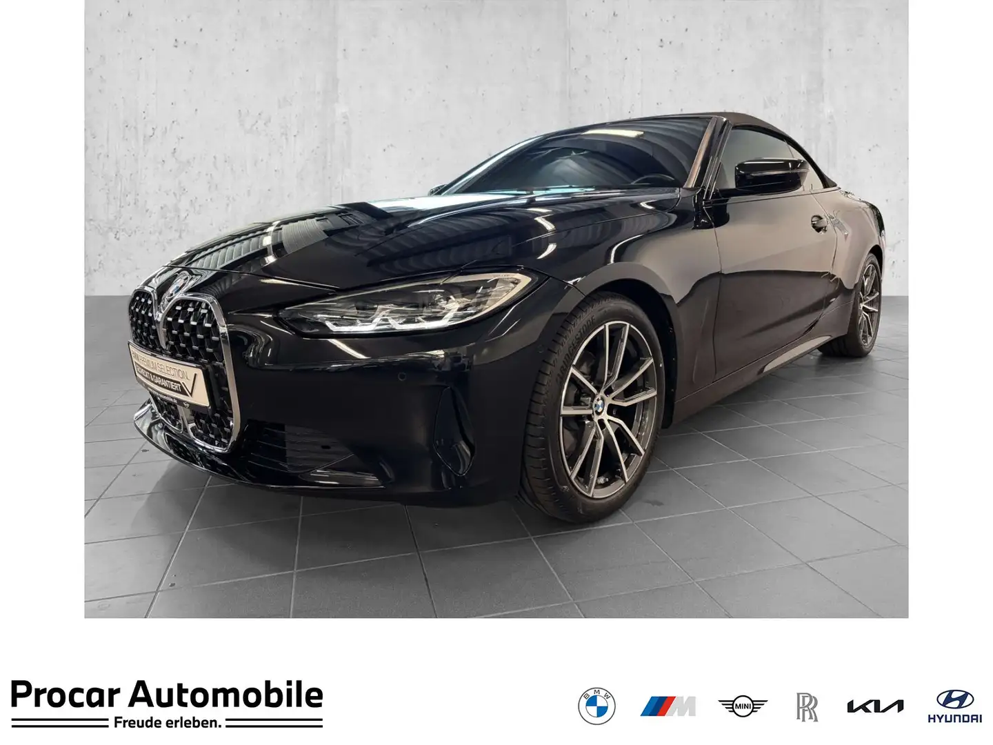 BMW 420 d Cabrio AHK RFK NAVI Standh. LED PDC V+H LM Nero - 1