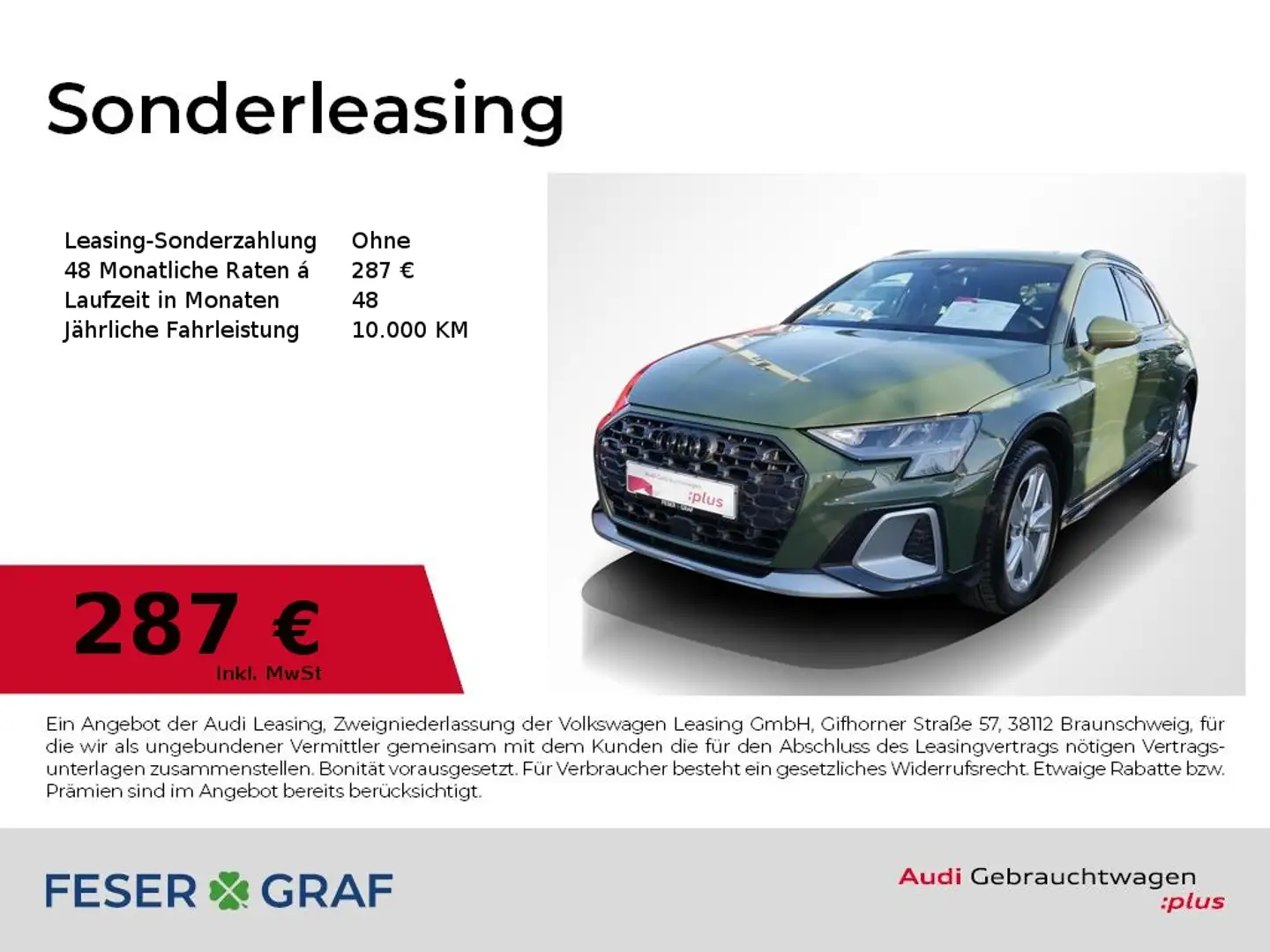 Audi A3 allstreet 35 TFSI ACC LED Navi RüKa Sitzh. Grün - 1