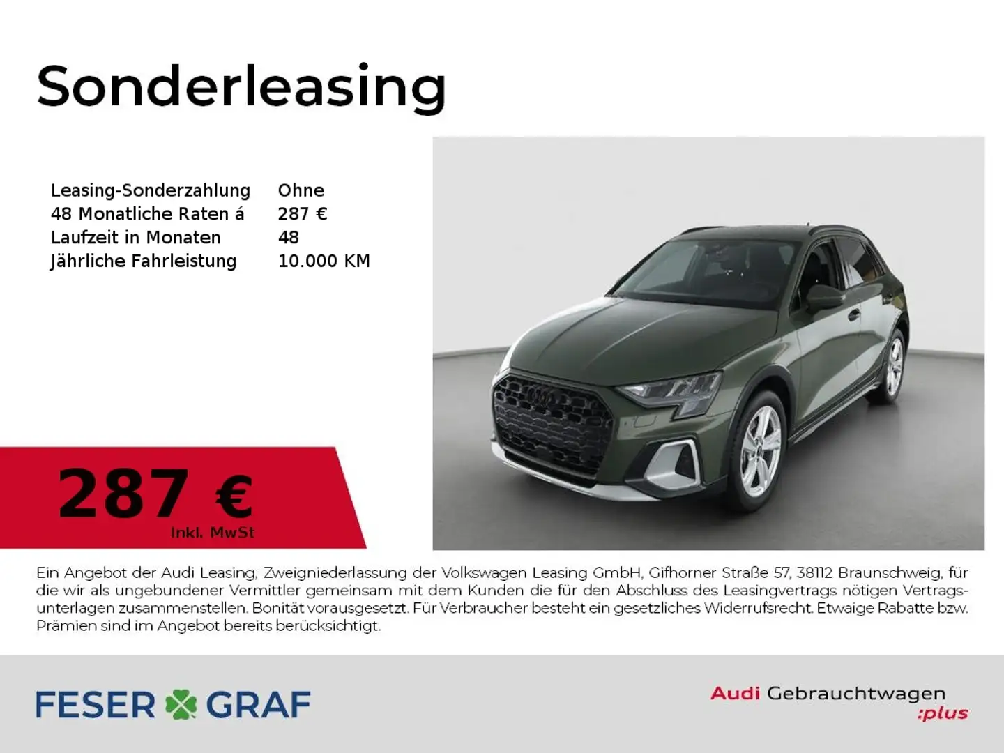 Audi A3 allstreet 35 TFSI ACC LED Navi RüKa Sitzh. Grün - 1