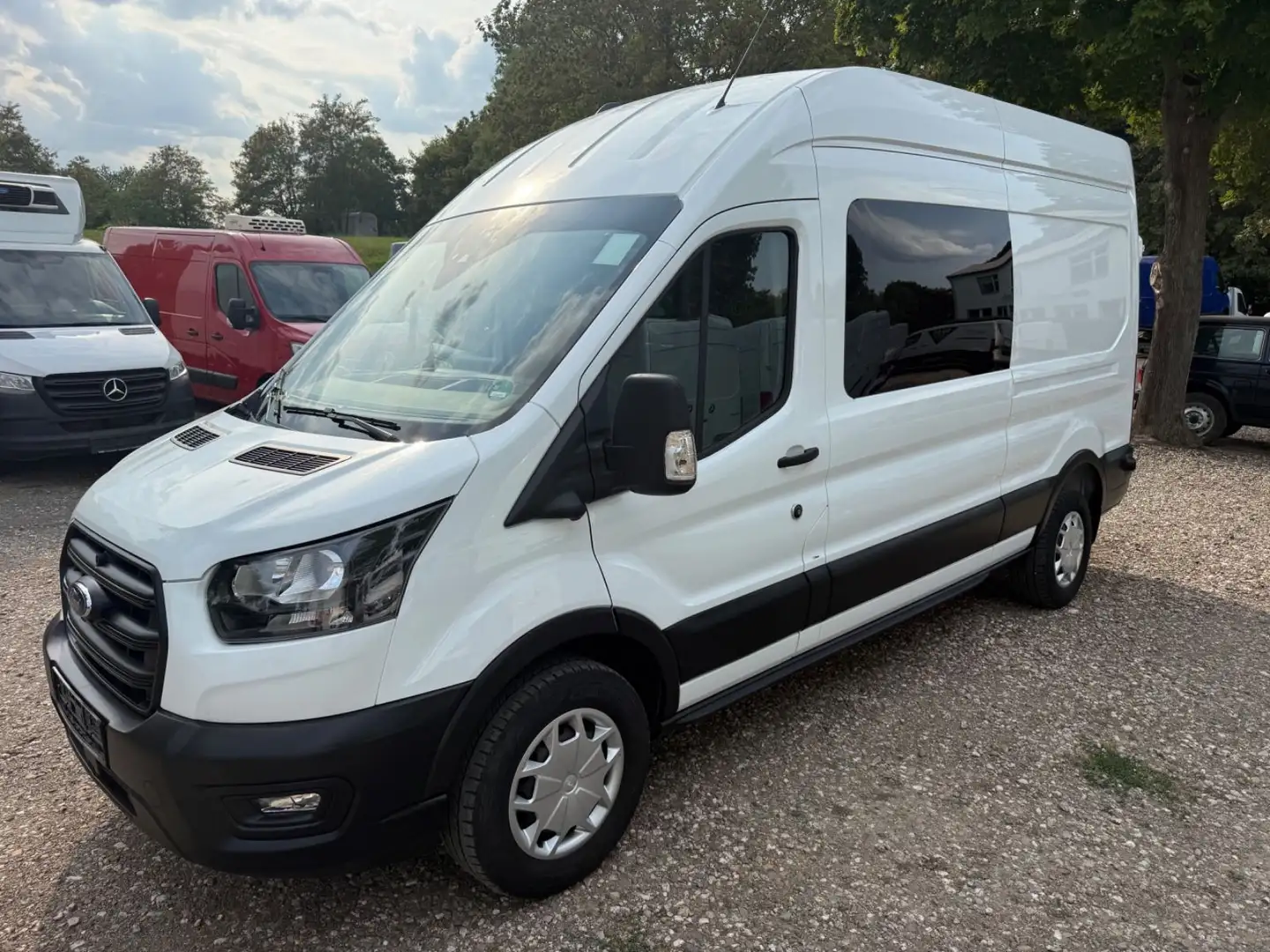 Ford Transit Doka Mixto 6Sitze L3 H2 Gar.28 n. Modell Weiß - 1