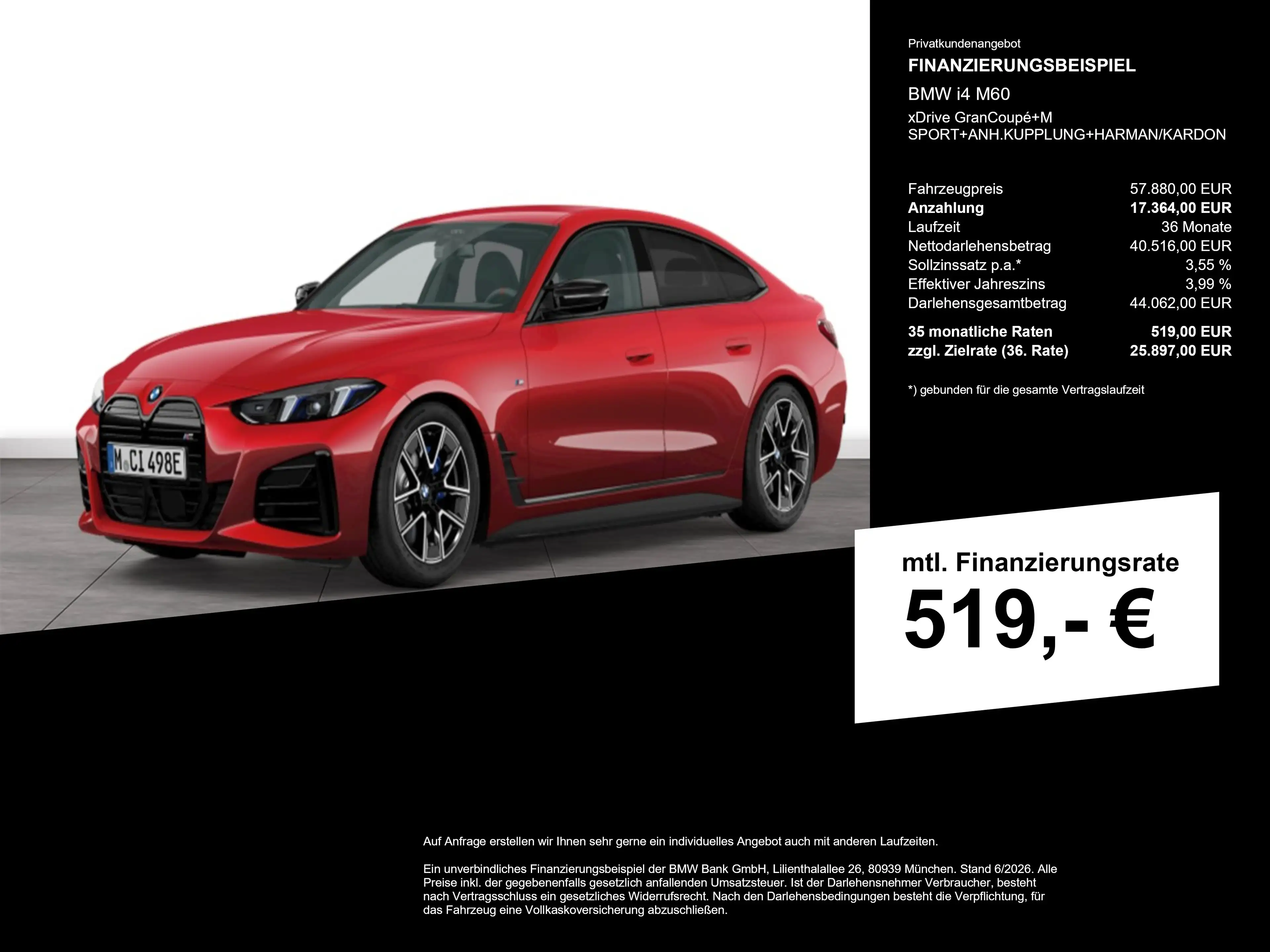 BMW i4 M60 xDrive GranCoupé+M SPORT+ANH.KUPPLUNG+HARMAN/K — photo 2
