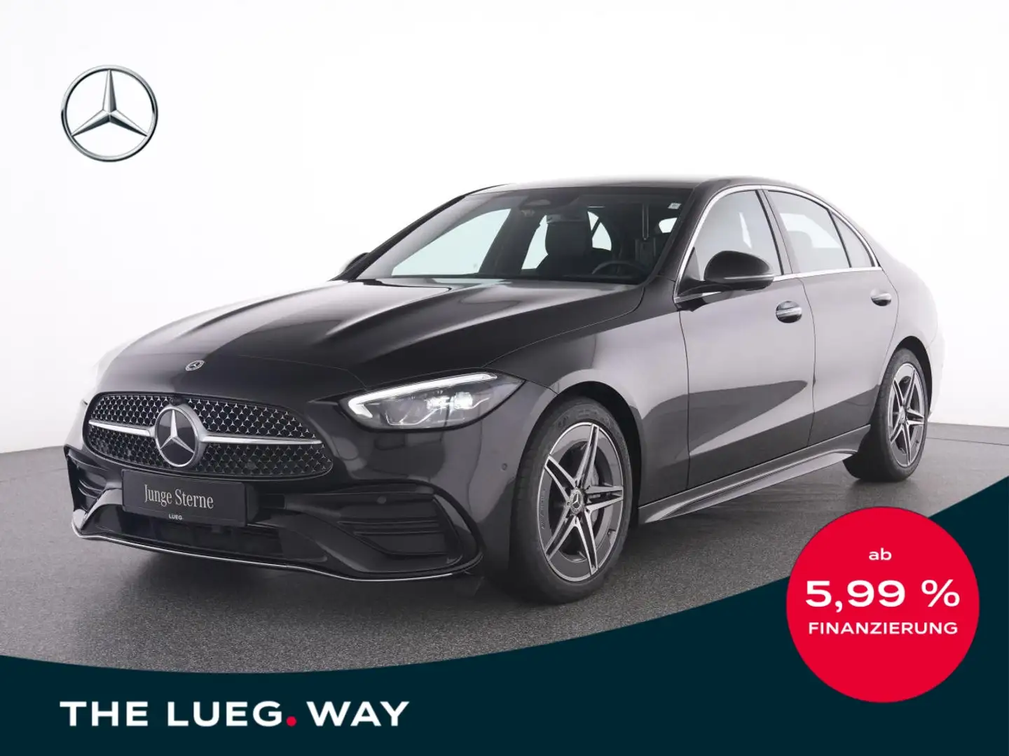 Mercedes-Benz C 180 AMG+NavPrem+LED-HP+KeylGo+TotwA+Memory+RFK Schwarz - 1