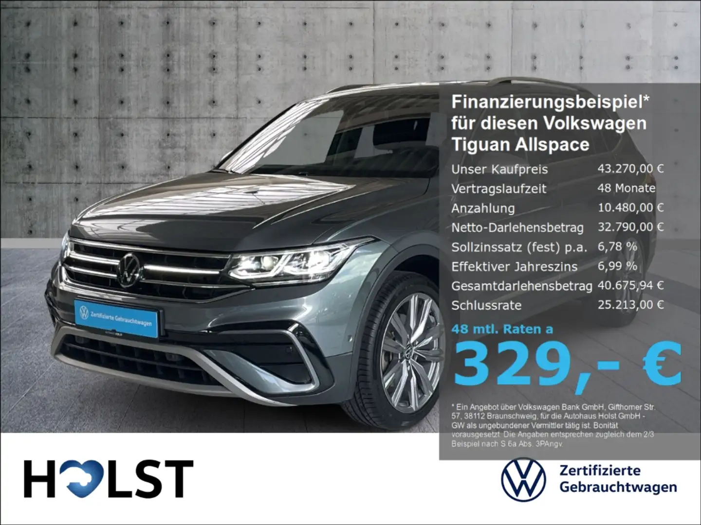 Volkswagen Tiguan Allspace 2.0TSI DSG 4M. Elegance ACC AHK NAV 20'' Gris - 1