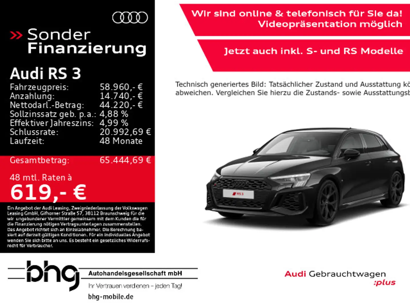 Audi RS3 RS3 TFSI Sportback quattro S tronic Schwarz - 1