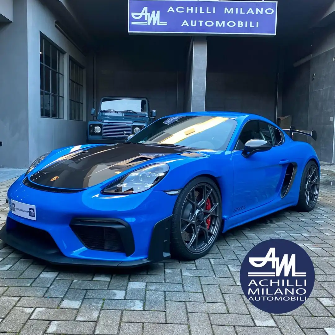 Porsche 718 Cayman 4.0 GT4 RS pdk WEISSACH +Carbonio Blu/Azzurro - 1