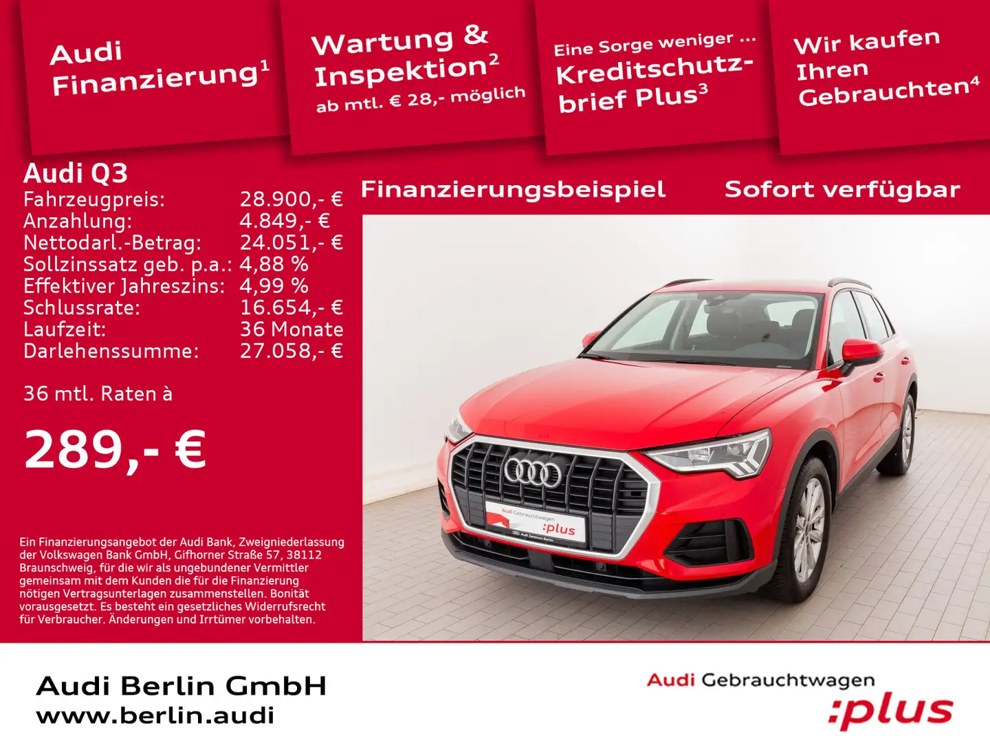 Audi Q3 35 TDI S tr. SITZHZG PDC LED Rouge - 1
