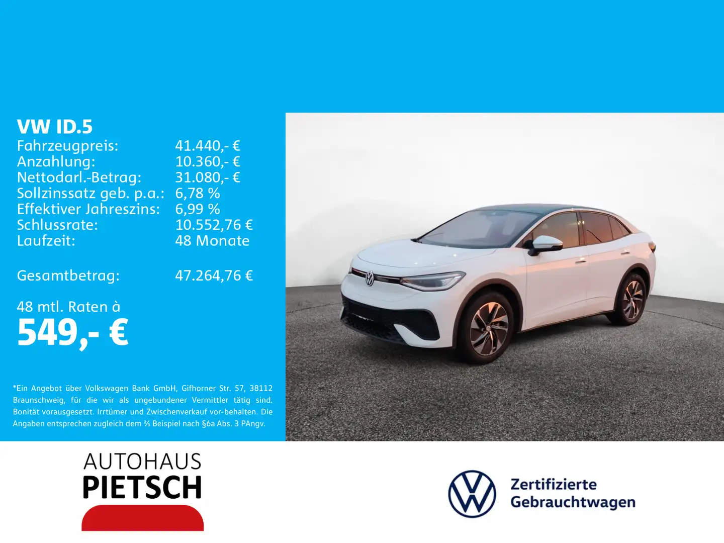 Volkswagen ID.5 Pro Weiß - 1