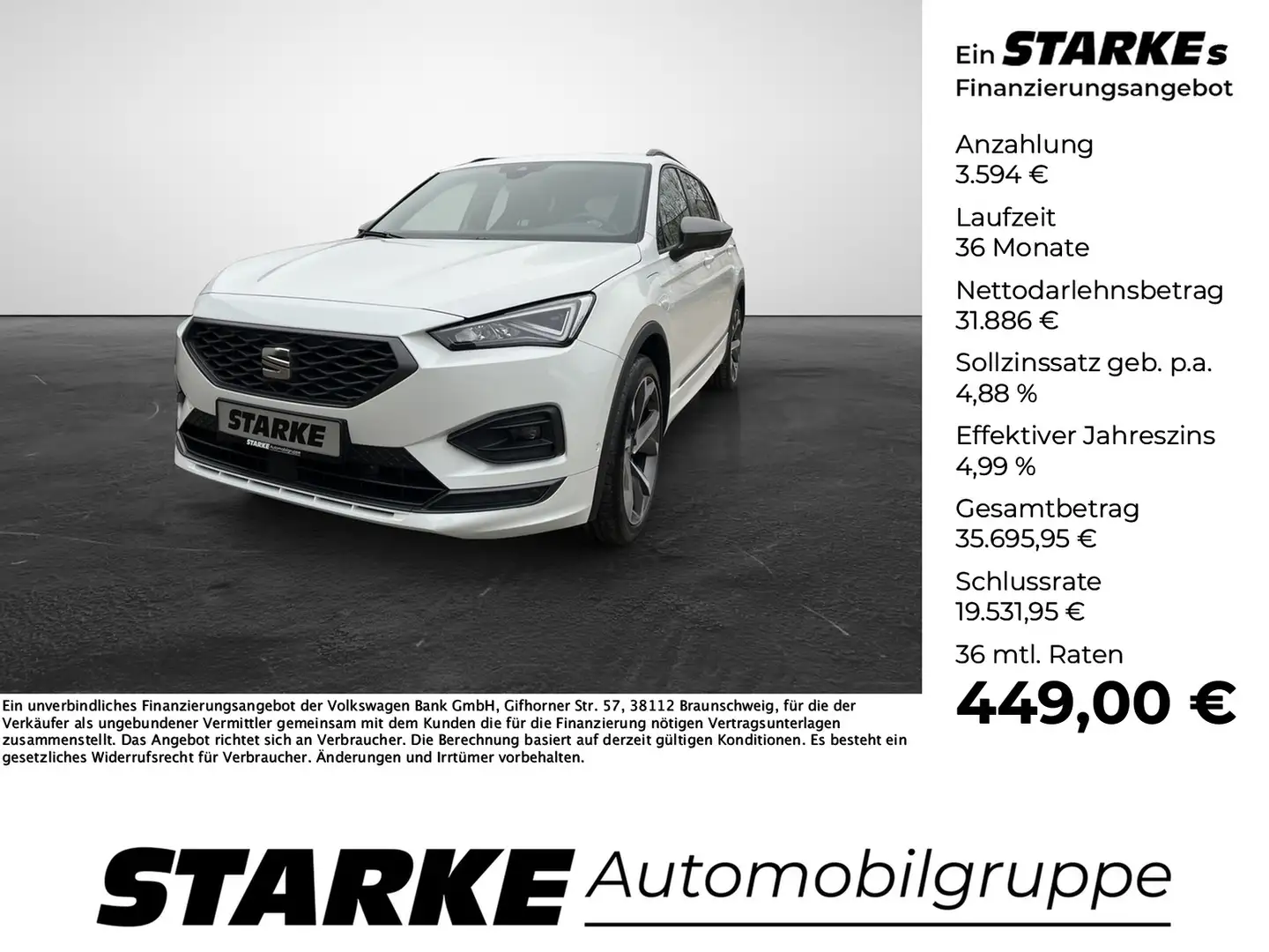 SEAT Tarraco 1.4 TSI DSG eHybrid FR-Line Weiß - 1