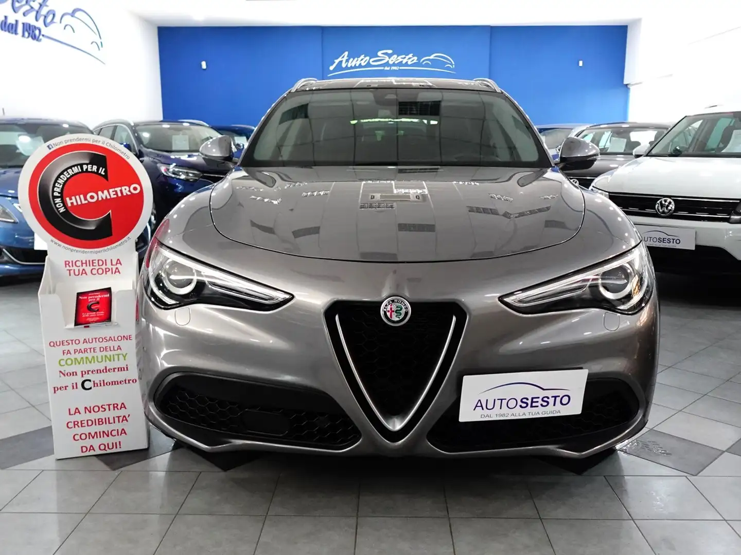 Alfa Romeo Stelvio 2.2 MJT 160 CV AT8 RW SPORT TECH Grigio - 1