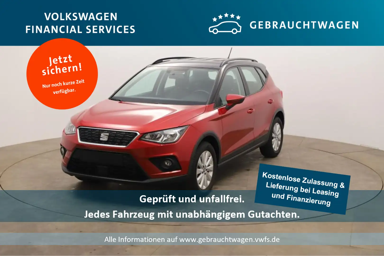 SEAT Arona Style 1.0 TSI RFK*PDC*Klima Rosso - 1
