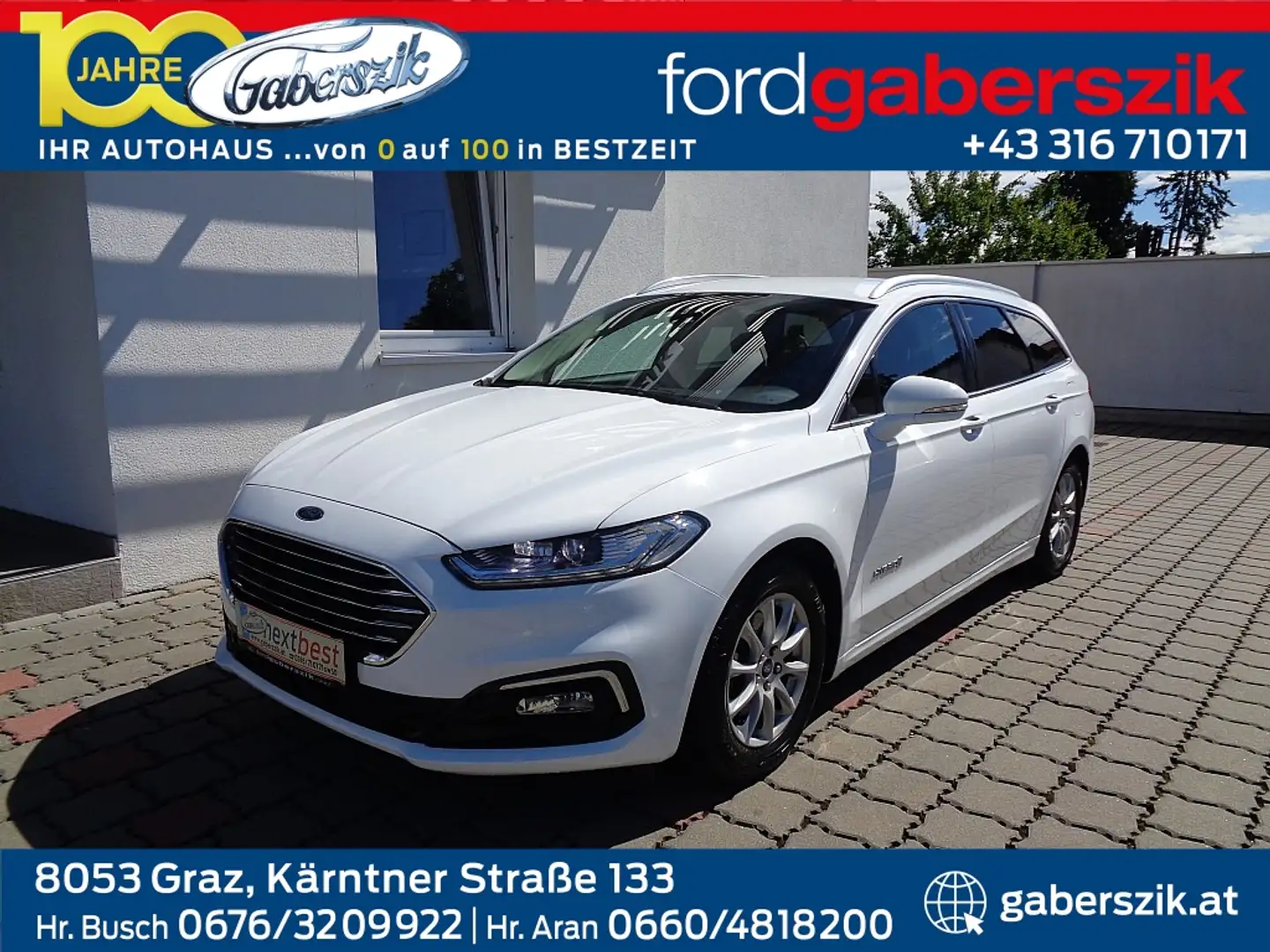 Ford Mondeo Traveller ST-Line 2,0 Hybrid Aut. Weiß - 1