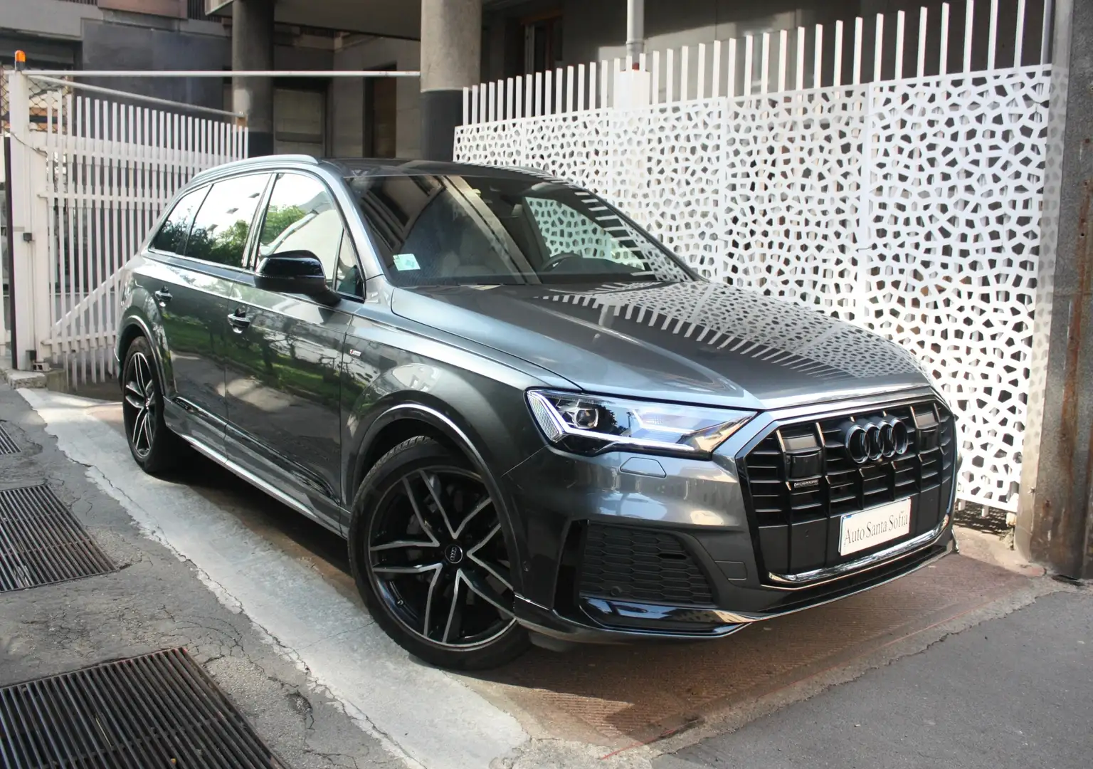 Audi Q7 50 tdi mhev Sport S Line 7pti-ADAS-Sedili Rombi-21 Grau - 1