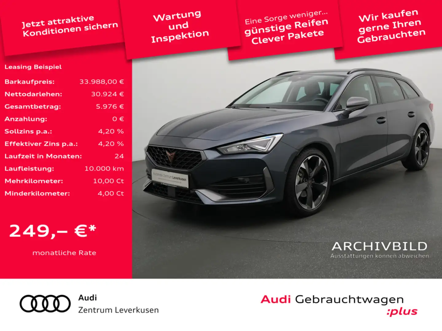 CUPRA Leon DSG LEDER KAM VIRT APP Schwarz - 1