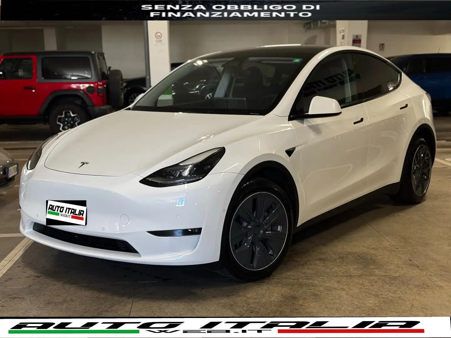 Tesla Model Y Model Y 2021 LONG RANGE DUAL MOTOR AWD#SENSORIPARK Bianco - 1