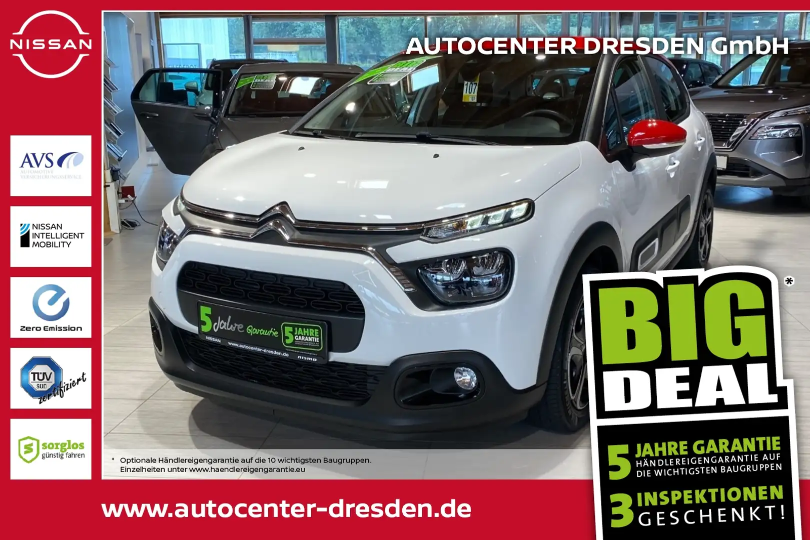 Citroen C3 1.2 PureTech 82/83 Shine Pack Navi PDC LED Weiß - 1
