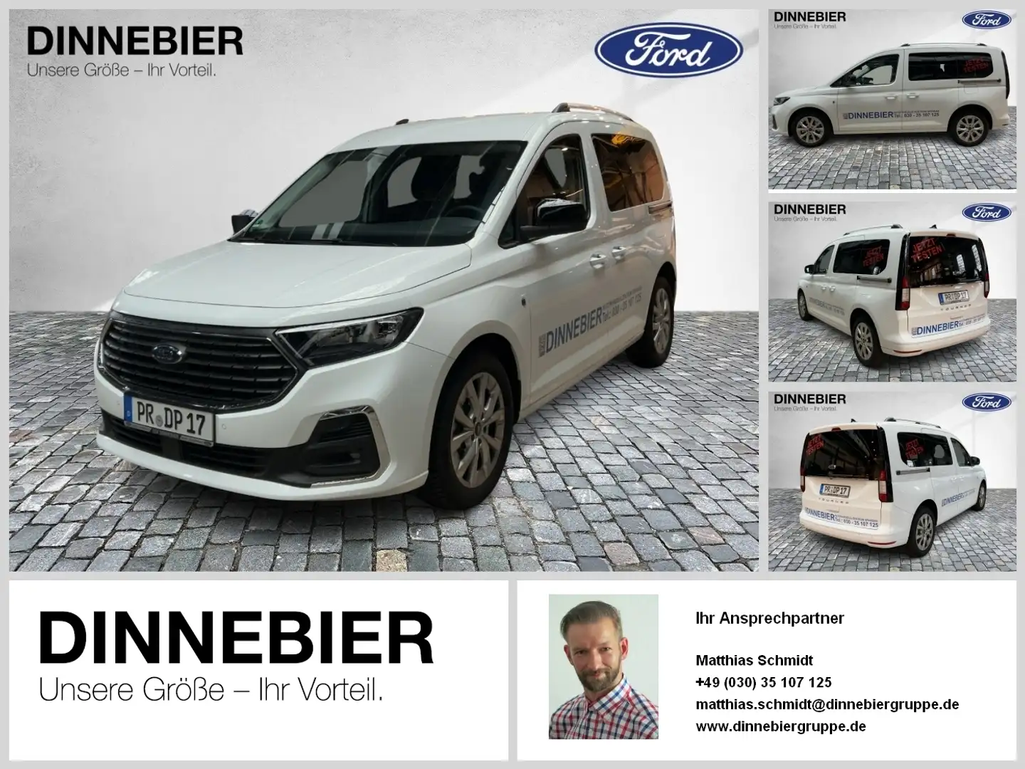 Ford Tourneo Connect (L1) Titanium 84 kW Blanc - 1