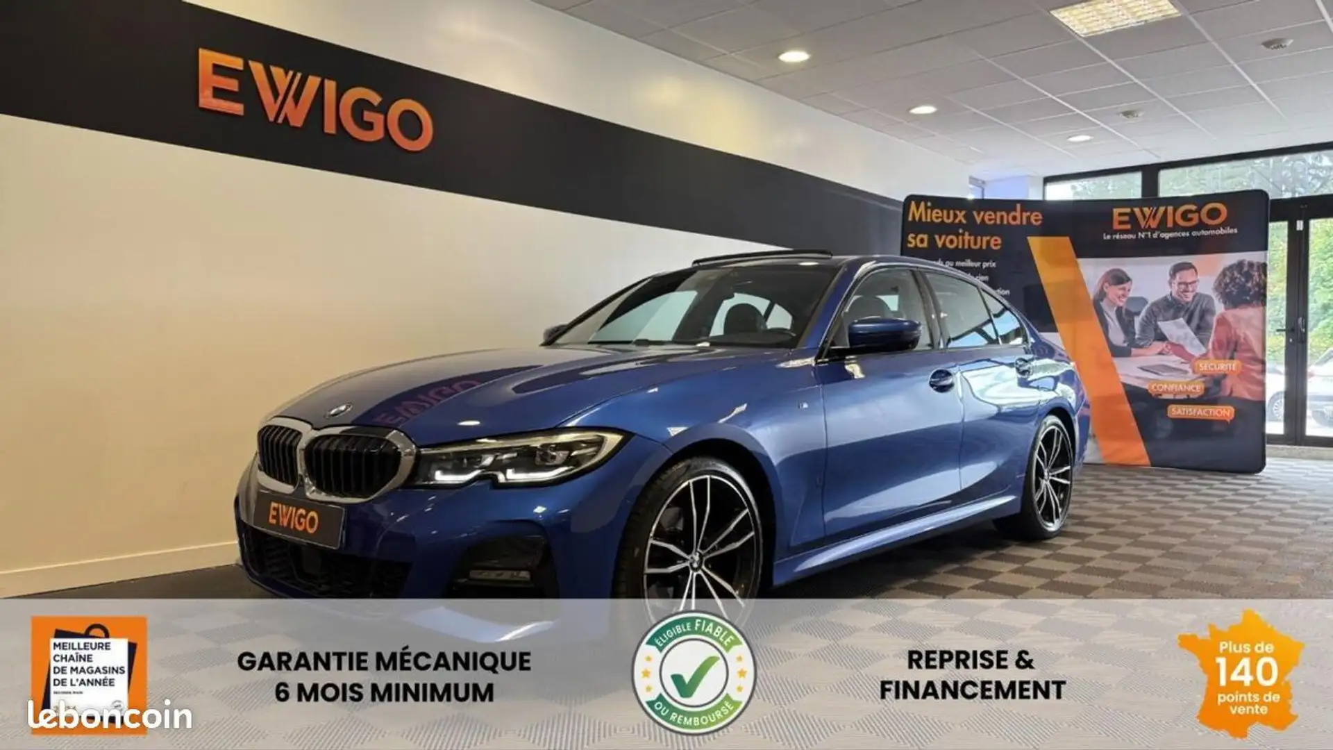 BMW 320 320D XDRIVE M SPORT BVA8 + TOIT PANO OUV HARMAN KA Bleu - 1