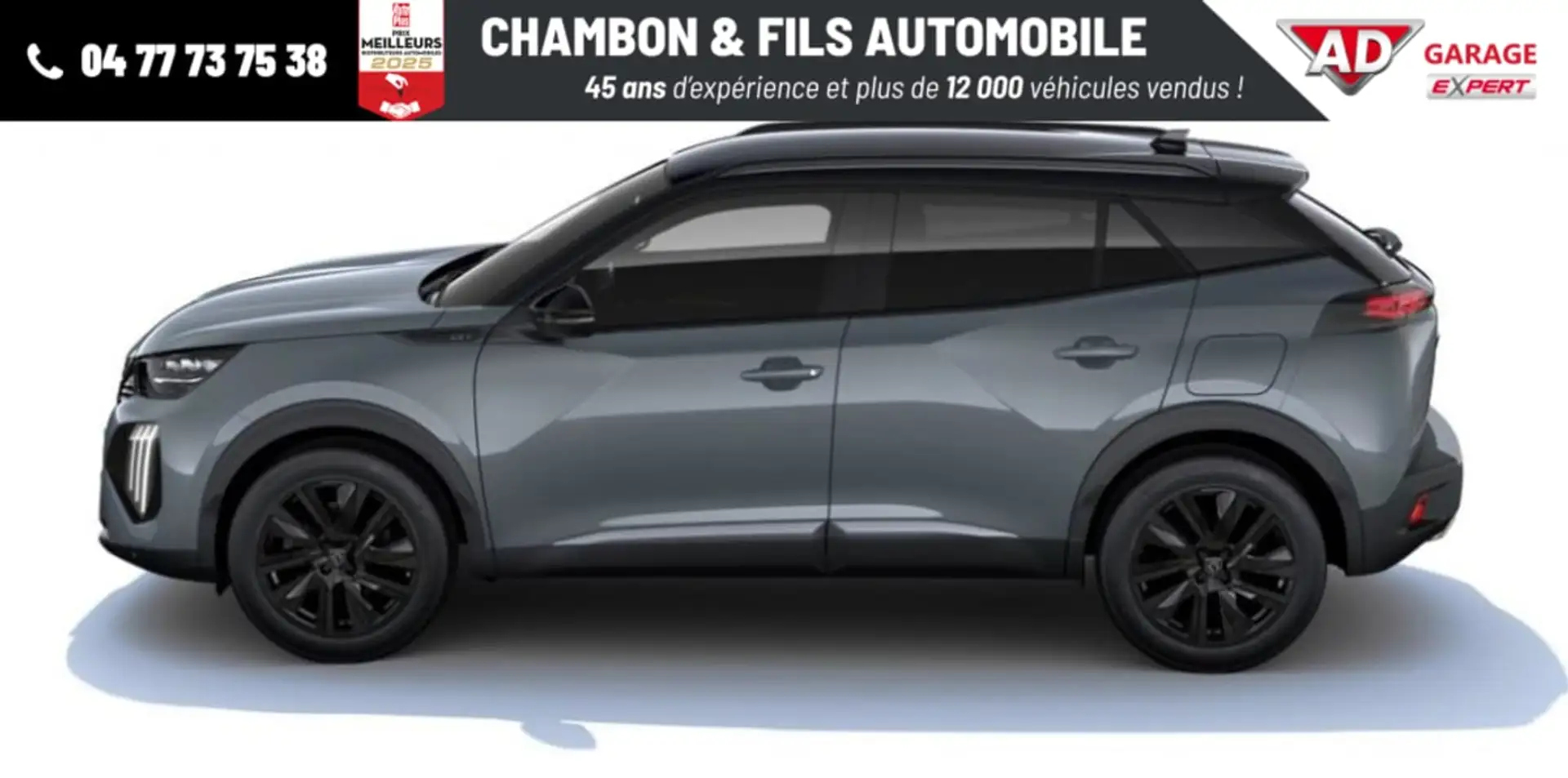 Peugeot 2008 Hybrid 145 e-DCS6 GT Gris - 2