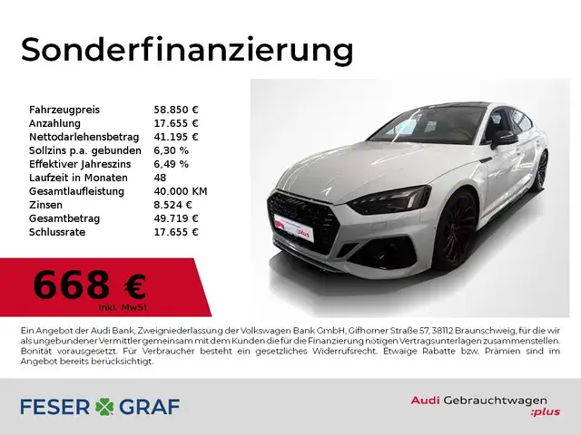 Audi RS5 Sportback Matrix,Navi,Pano,HUD,Leder,Kameras,20Zol