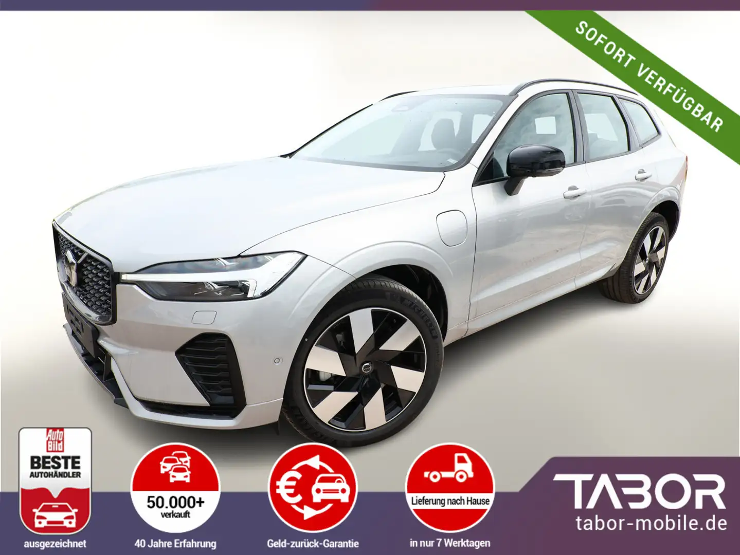 Volvo XC60 T6 AWD Ultra Dark 360Kam HUD Pano ACC H/K Silber - 1