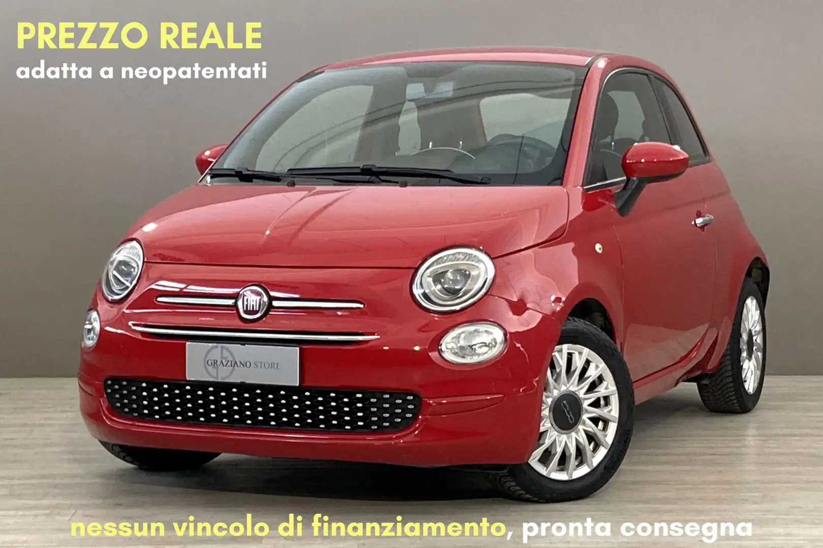 Fiat 500 1.0 Hybrid MHEV Lounge Rosso - 1