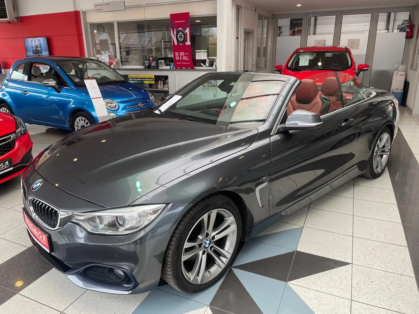 BMW 420 Cabrio d Gris - 1