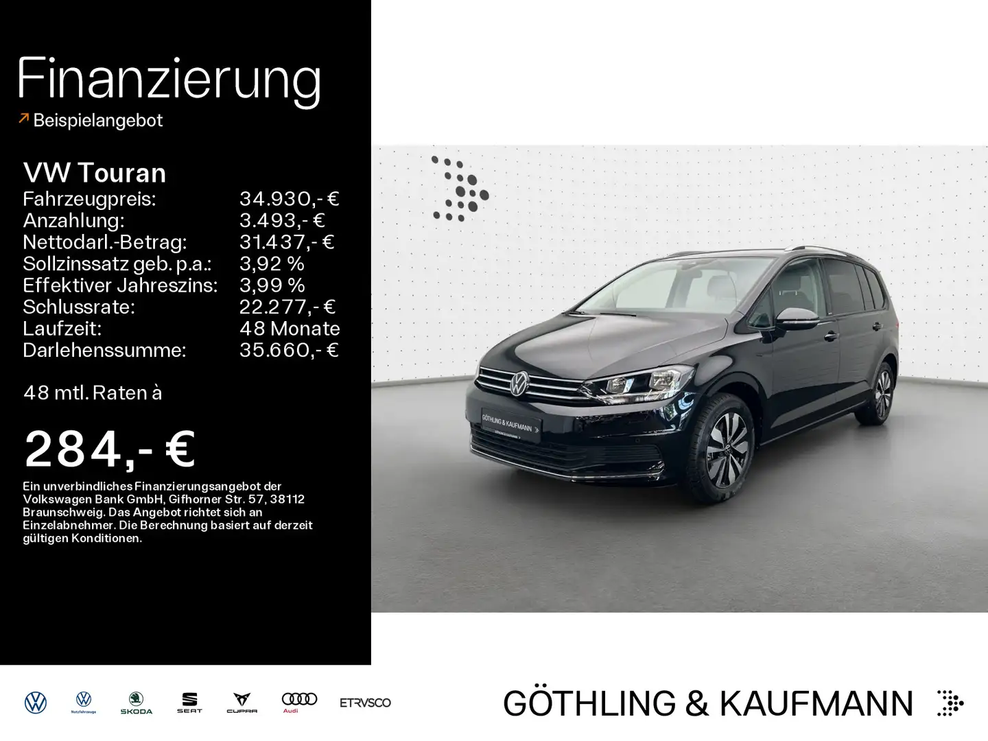 Volkswagen Touran Comfortline MOVE 1.5TSI 110kW*DSG*7Sitzer Schwarz - 1