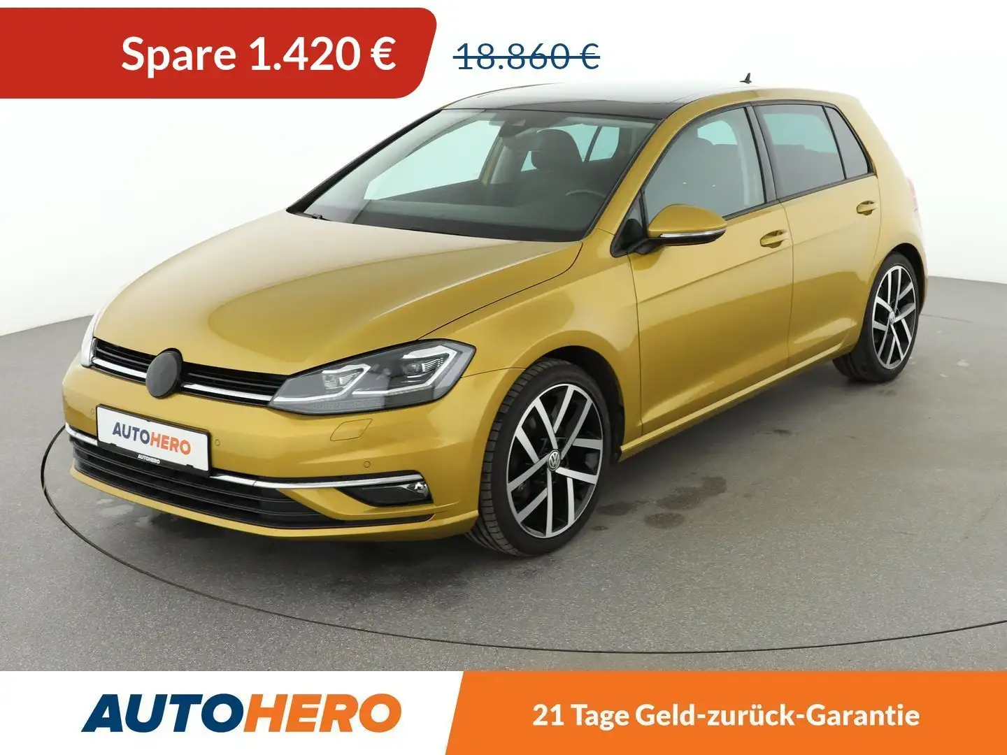 Volkswagen Golf 1.4 TSI Highline BlueMotion Aut.*NAVI* Yellow - 1