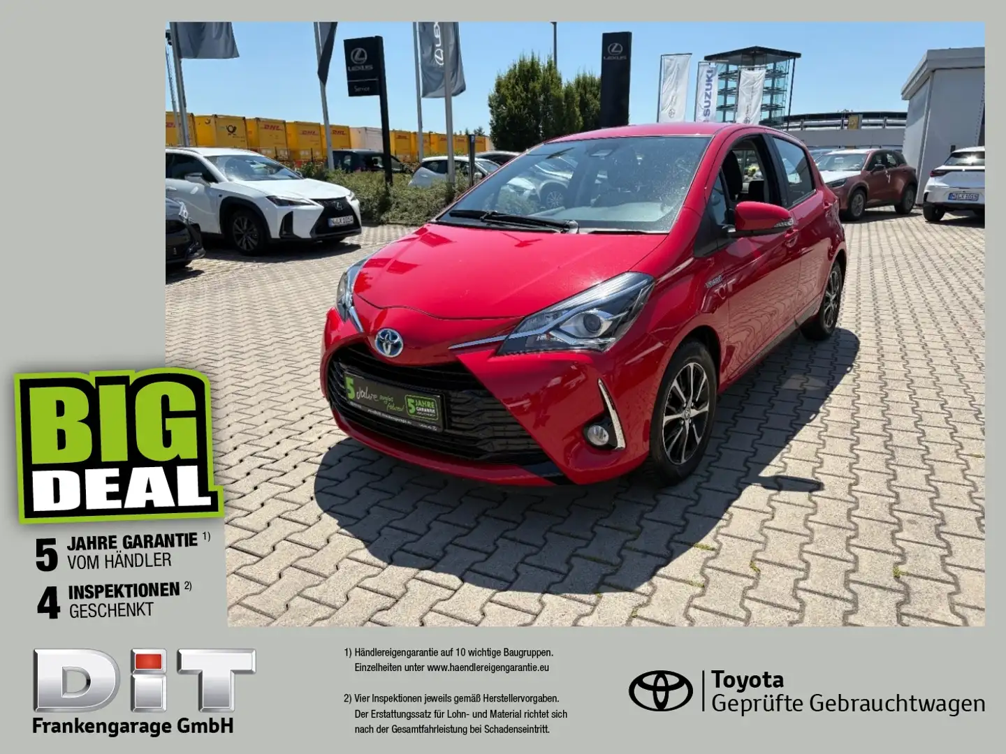 Toyota Yaris 1.5 Hybrid Team D Allwetter, Navi, SHZ, BT Rot - 1
