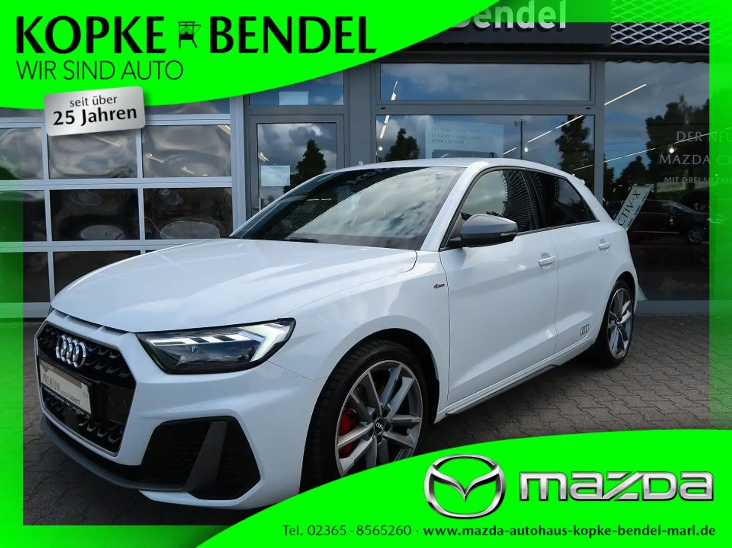 Audi A1 Sportback 40 TFSI S-LINE aus seriösem Vorbesitz*TO Weiß - 1