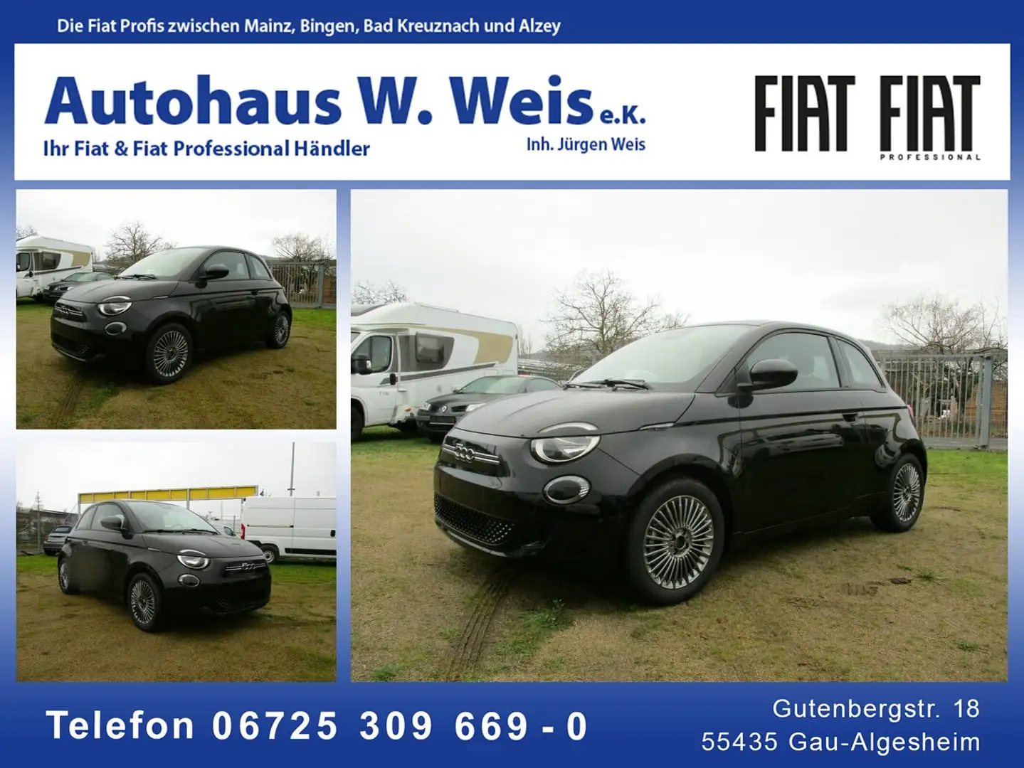 Fiat 500e 500e Schwarz - 1