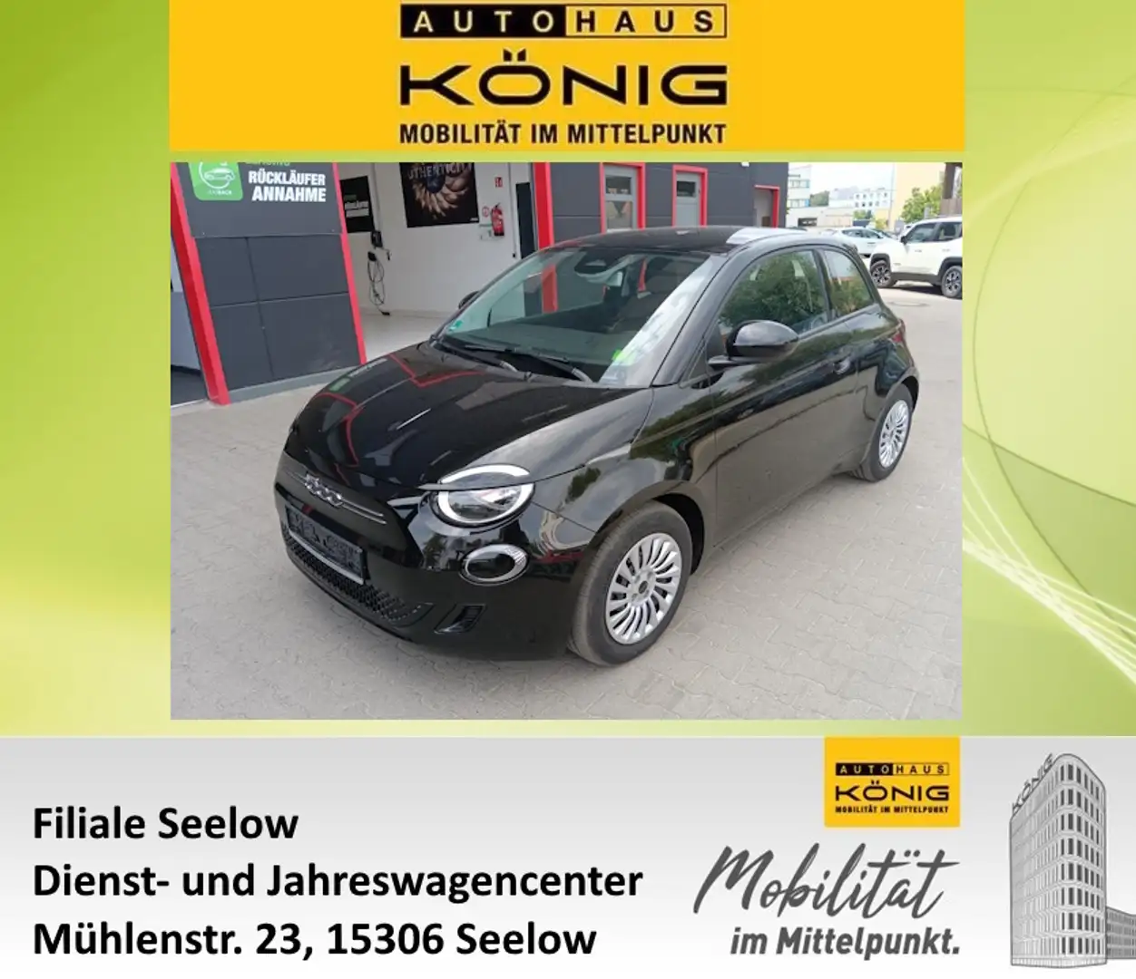 Fiat 500e Action Klimaanlage*EFH Schwarz - 1